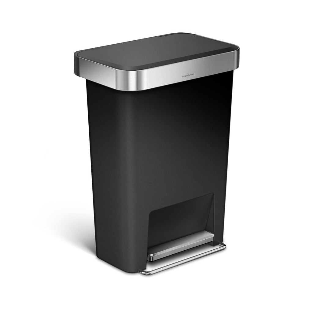 45L Plastic Rectangular Step Can with Liner Pocket (CB)