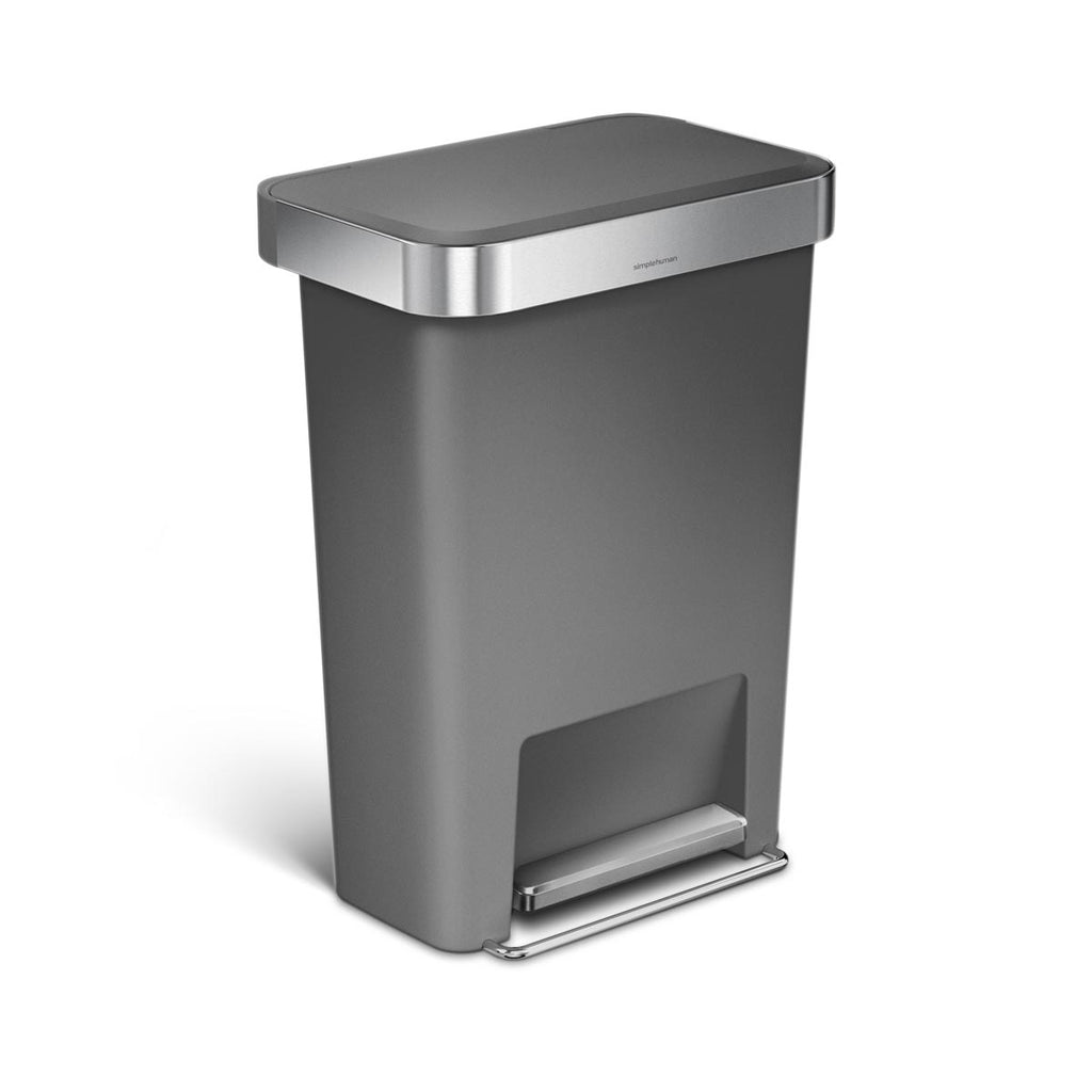 45L Plastic Rectangular Step Can with Liner Pocket (CB)
