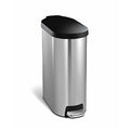 studio 45 litre slim step can. brushed stainless steel plastic lid