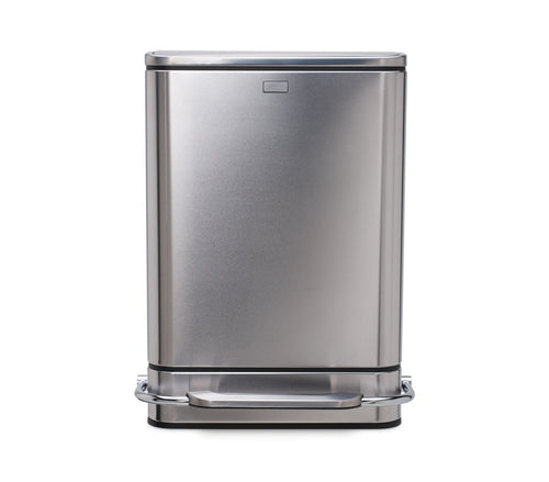 38L steel bar step trash can